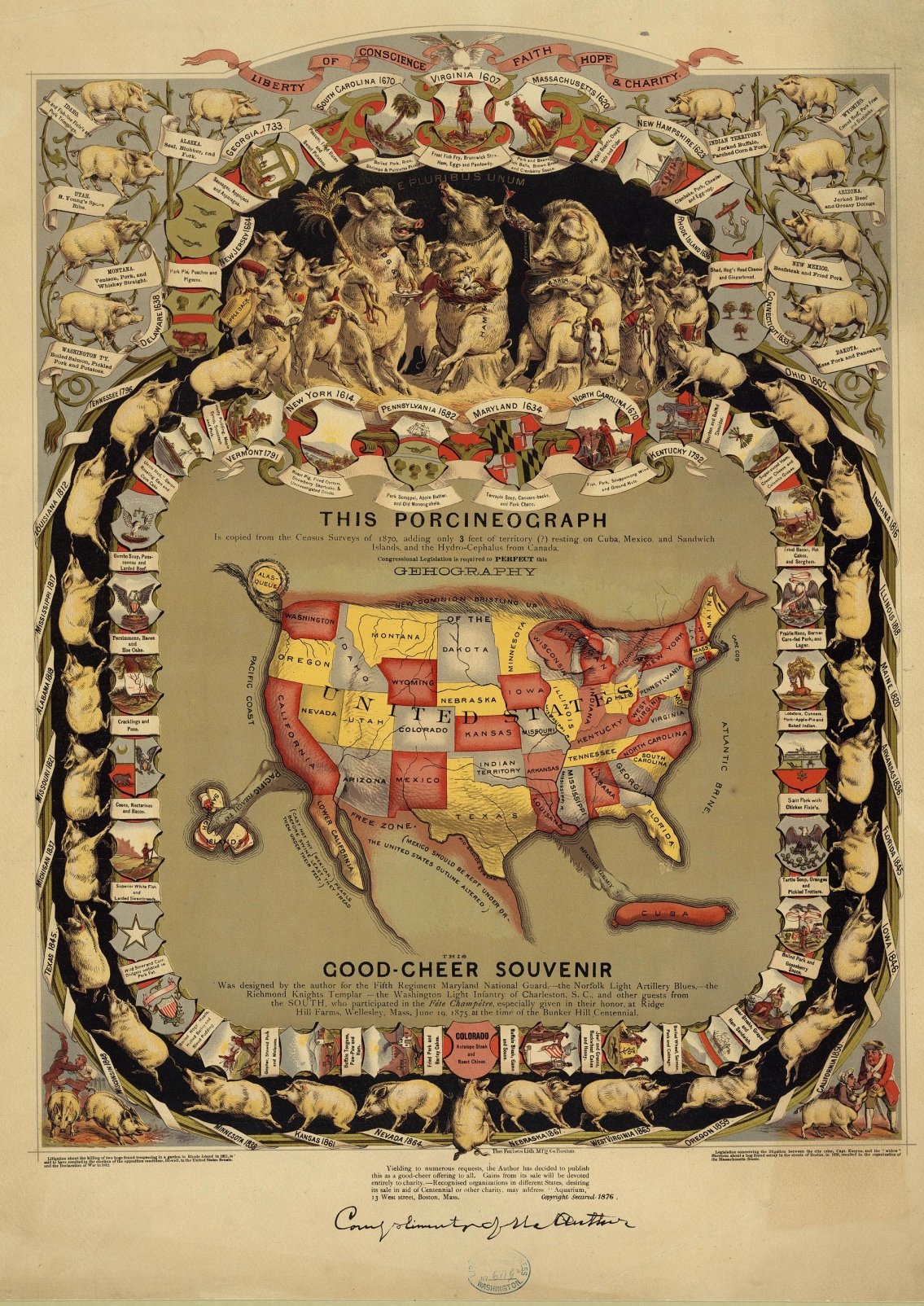 This Porcineograph 1876 - Vintage Infographic