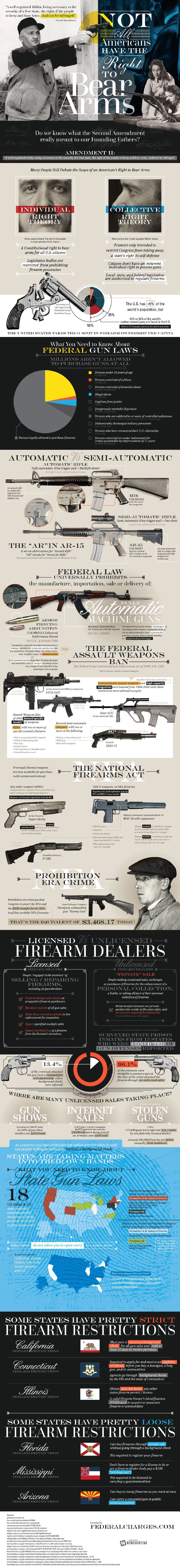 Second Amendment and the Right to Bear Arms - Law Infographic