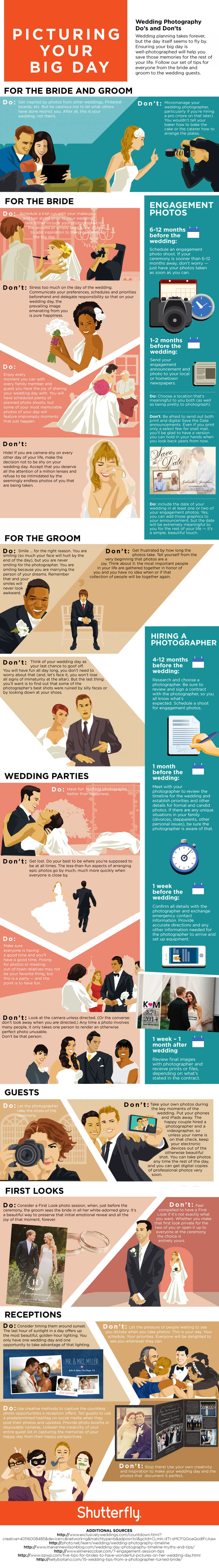 Wedding Photography Tips for the Bride and Groom Infographic