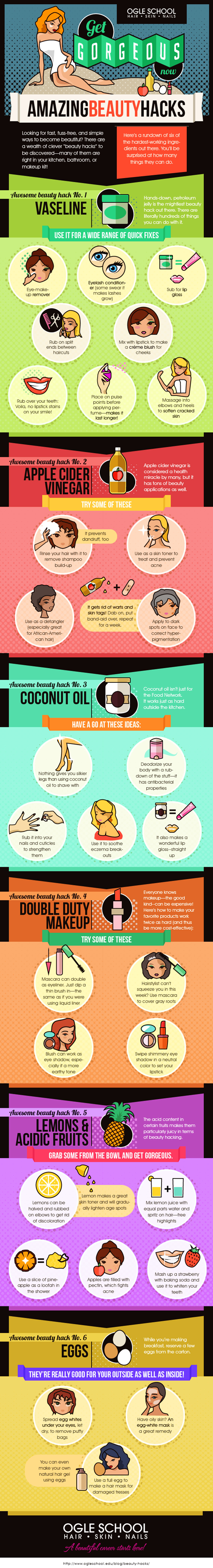 DIY Beauty Hacks that every Girl Should Know Infographic